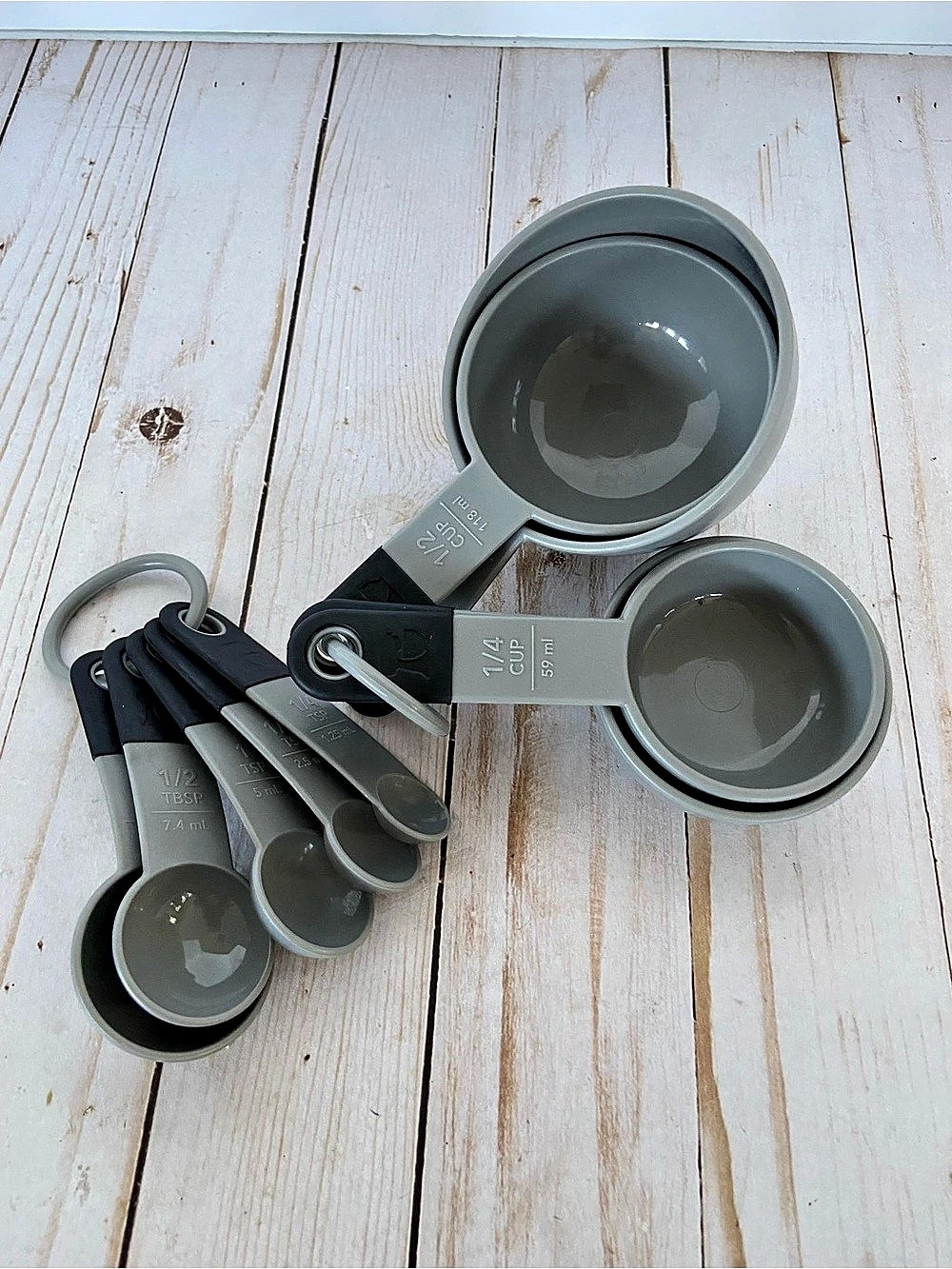 Gray Measuring Cups & Spoons